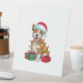 Signe De Table Éclairage de Noël Chapeau Cardigan Welsh Corgi Chi (In SItu)