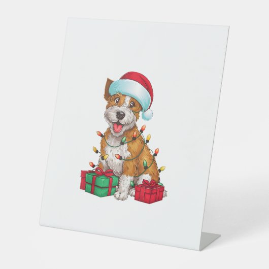 Signe De Table Éclairage de Noël Chapeau Cardigan Welsh Corgi Chi (Recto)