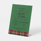 Signe De Table écossais écossais vert Mariage Tartan (Recto)