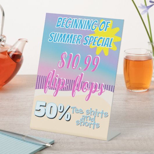 Signe De Table Écran central du magasin de détail (In SItu)