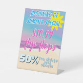 Signe De Table Écran central du magasin de détail (Recto)