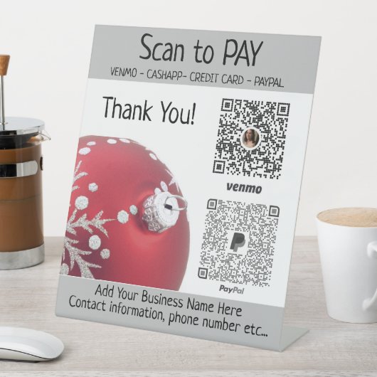 Signe De Table Écrans de Noël personnalisés  (In SItu)