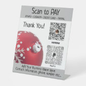 Signe De Table Écrans de Noël personnalisés  (Recto)