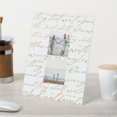 Signe De Table Écriture Attendre sur le Seigneur Deux photos (In SItu)