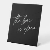 Signe De Table Écriture contemporaine La barre est ouverte Noir (Recto)