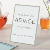 Signe De Table Ecriture Décontractée Dusty Vert Conseils et souha (In SItu)