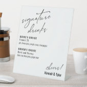 Signe De Table Écriture manuscrite contemporaine Boissons de sign (In SItu)