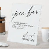 Signe De Table Écriture manuscrite contemporaine Funny Open Bar (In SItu)