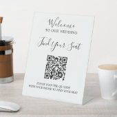 Signe De Table Écriture manuscrite QR code mariage siège (In SItu)