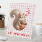 Signe De Table Écureuil mignon drôle de la Saint-Valentin (In SItu)