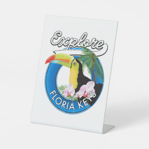 Signe De Table écusson de logo rétro des Florida keys