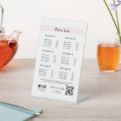 Signe De Table Editable Business Price List Template | Spa, Nail  (In SItu)