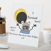 Signe De Table Édition de survie de l'éclipse solaire 2024 (In SItu)
