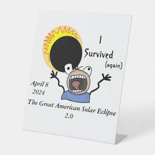 Signe De Table Édition de survie de l'éclipse solaire 2024 (Recto)