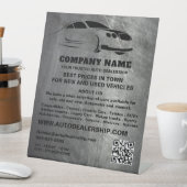 Signe De Table Effet métallique rayé Concessionnaire Automatique  (In SItu)