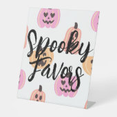 Signe De Table Éffrayant | Anniversaire d'Halloween | Faveurs ros (Recto)