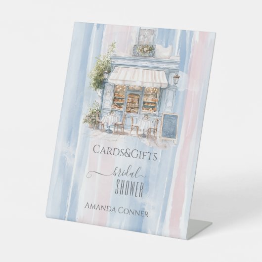 Signe De Table Elegance Café Français Fête des mariées Cadeau (Recto)