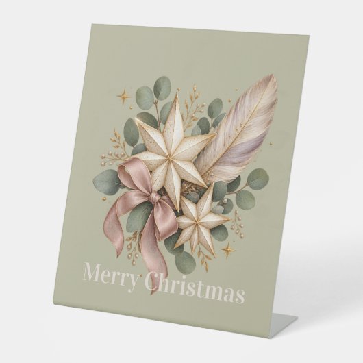 Signe De Table Élégance de Noël céleste (Recto)