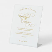 Signe De Table Elegance Gold Script Cérémonie débranchée (Recto)