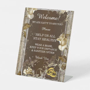 Signe De Table Élégance rustique Rose blanche Sécurité Mariage