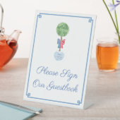 Signe De Table Elégant 4 juillet Boxwood Wedding shower Guestbook (In SItu)
