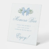 Signe De Table Elégant Baby shower Blue Bow Momosa Bar (Recto)