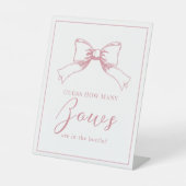 Signe De Table Élégant Baby shower de fille de la cou rose combie (Recto)