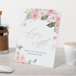 Signe De Table Élégant Baby shower Sakura rose Refroidisseur Sign