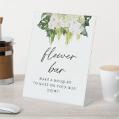 Signe De Table Élégant bar à fleurs verdoyant (In SItu)