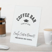 Signe De Table Elegant Black and White Graduation Coffee Bar (In SItu)