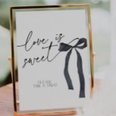 Signe De Table Elégant Black Bow Love est doux Dessert Traitement