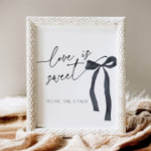 Signe De Table Elégant Black Bow Love est doux Dessert Traitement