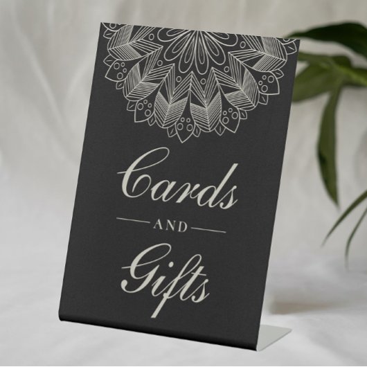 Signe De Table Elegant Black Indian Boho Wedding Gifts & Cards