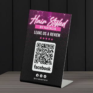 Signe De Table Elegant Black & Pink Hair Salon Avis Facebook