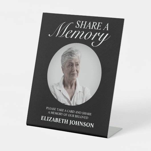 Signe De Table Élégant Black Share A Memory (Recto)