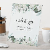 Signe De Table Elégant blanc Mariage de verdure (In SItu)