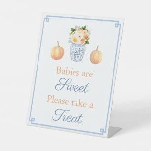 Signe De Table Elégant Bleu Chute En Amour Baby shower Favoriser