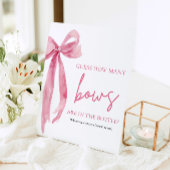 Signe De Table Elégant Blush Pink Bow Devine Combien De Bows Jeu