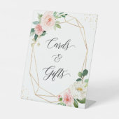 Signe De Table Elégant Blushing Chic Floral Cartes et Cadeaux Tab (Recto)