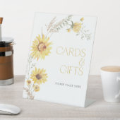 Signe De Table Elégant Boho Sunflower Cartes & Cadeaux Douche (In SItu)