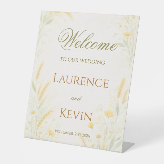 Signe De Table Elegant Botanical Wedding  (Recto)