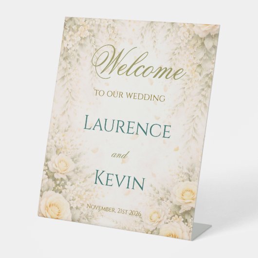 Signe De Table Elegant Botanical Wedding  (Recto)