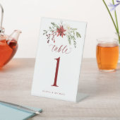 Signe De Table Elegant Botanical Winter Wedding Table Numbers (In SItu)
