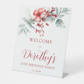 Signe De Table Elégant Botanique de Berry d'hiver 50e anniversair (Recto)