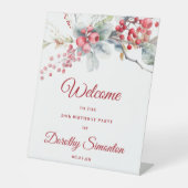 Signe De Table Elégant Botanique de Berry d'hiver 50e anniversair (Recto)