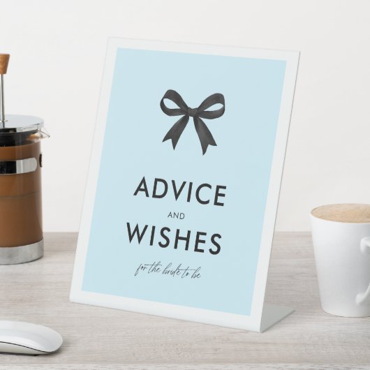 Signe De Table Elégant Bow Blue Conseils et souhaits (In SItu)