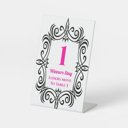 Signe De Table Élégant Bunco Table 1 Table 1 (Recto)