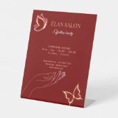 Signe De Table Elegant Butterfly Glow Chic Beauty Salon (Recto)