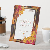Signe De Table Elégant cadre Or & Rustic Autumn Dessert Bar