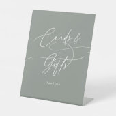 Signe De Table Élégant charme Sage Cartes de mariage et cadeaux S (Recto)